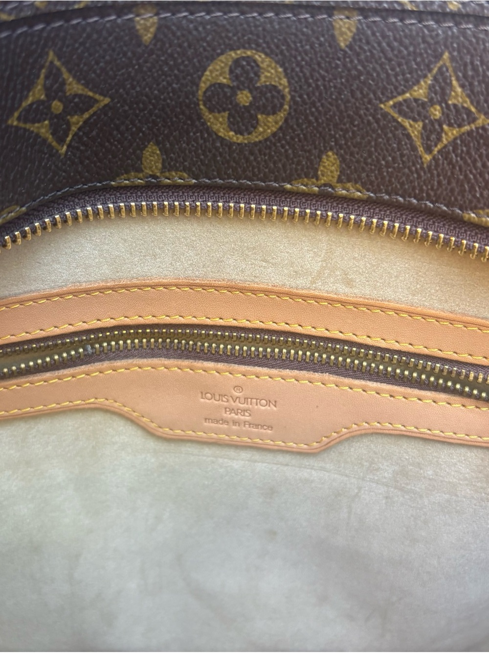 LV Monogram Canvas Tote in Brown and Natural Vachetta - Picture 13 of 16